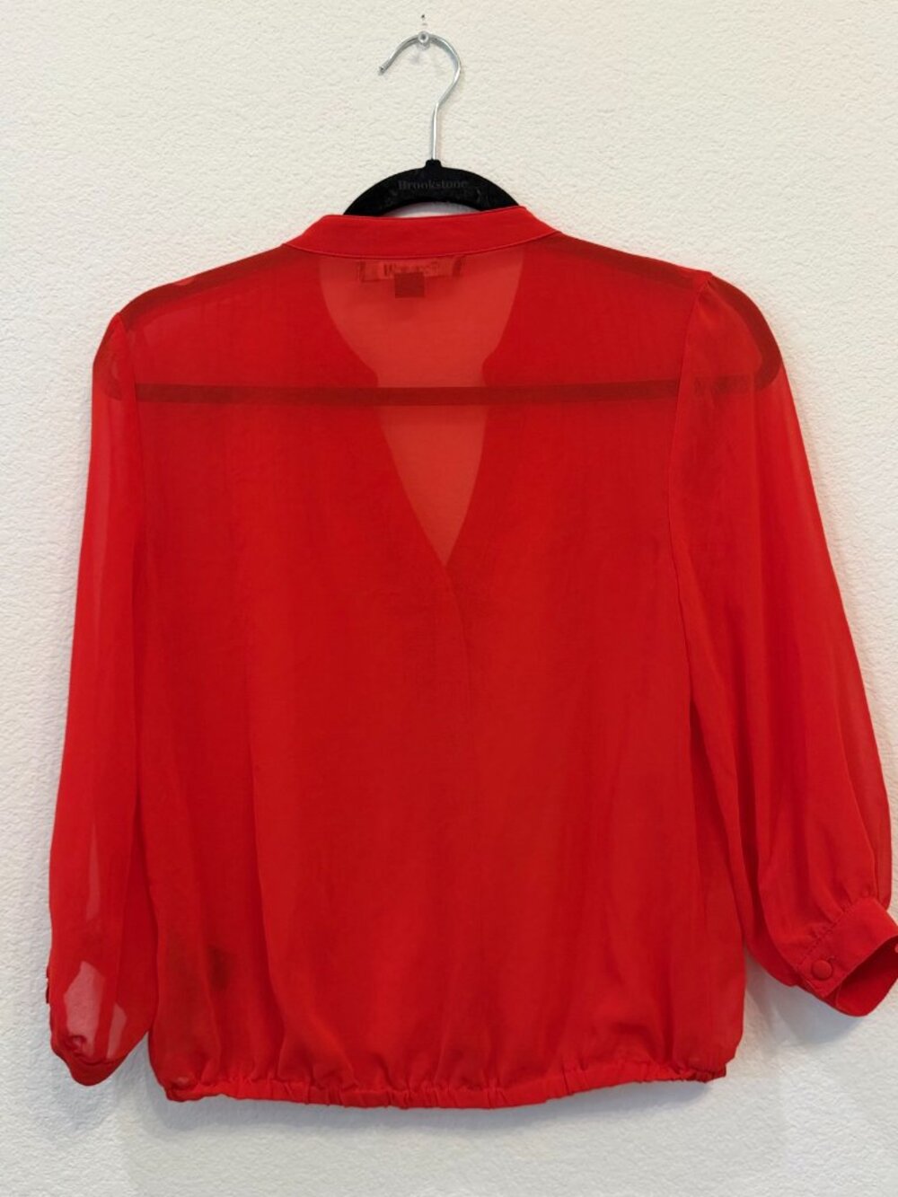 ❤️ Forever 21 Red Ruffle Blouse – Size S/P - Picture 6 of 9